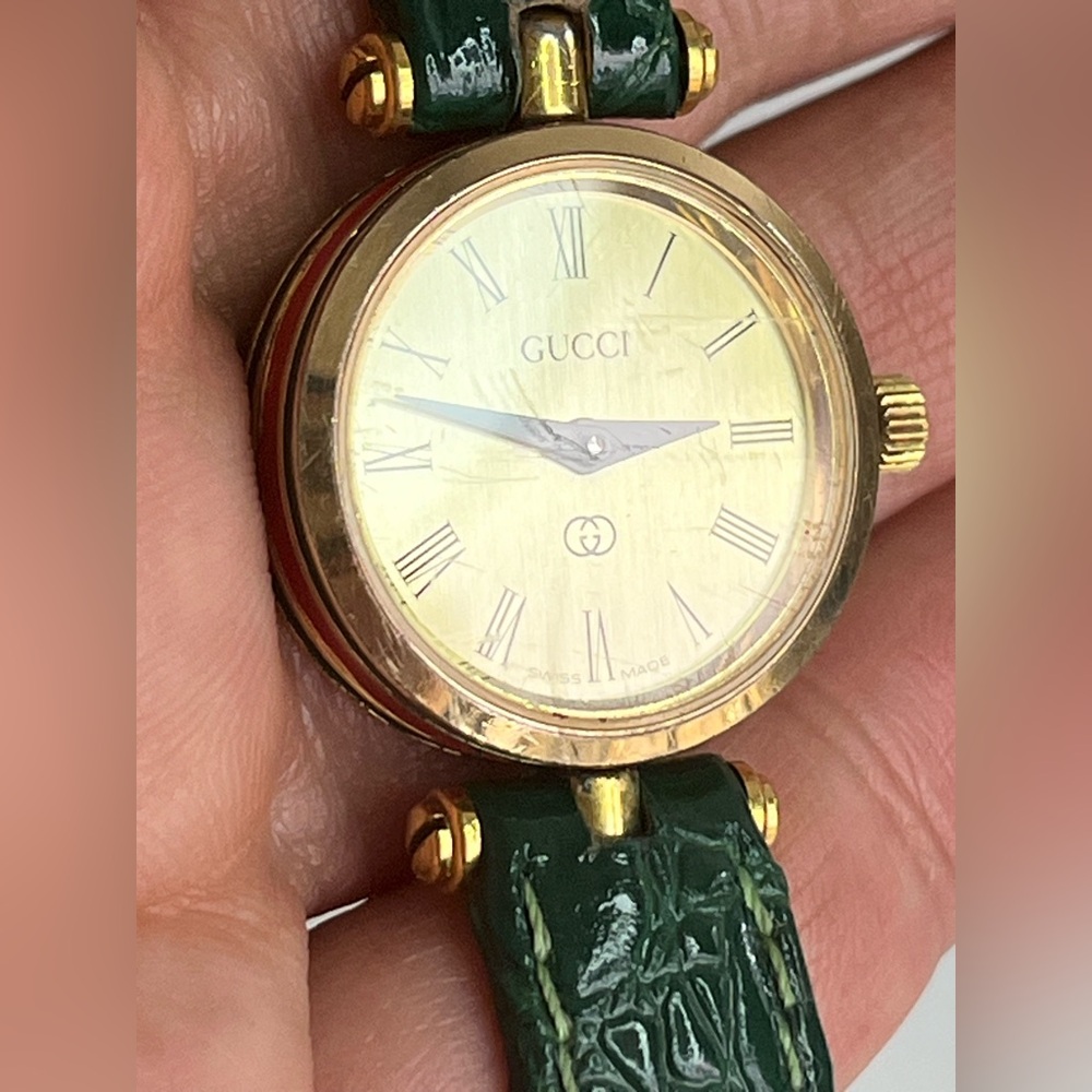 GUCCI 2000L Stacked Case sherry line green straps - Picture 12 of 16